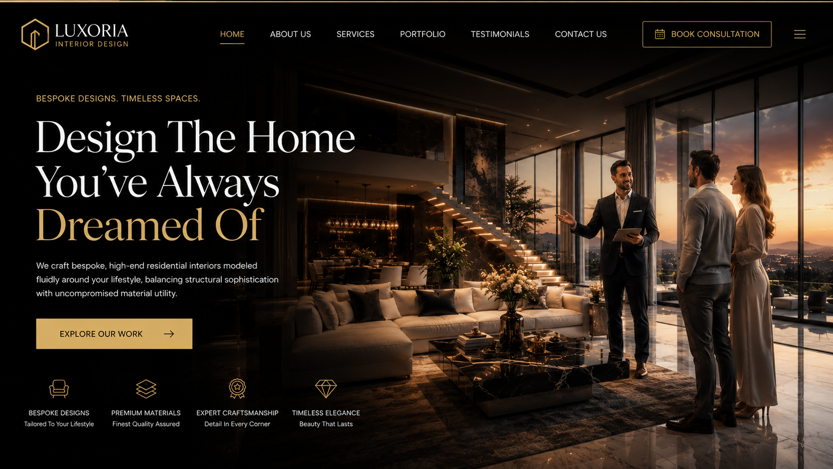Interior Design Website Template